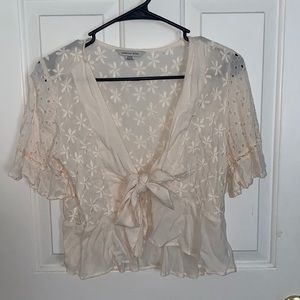 Ivory embroidery AE top